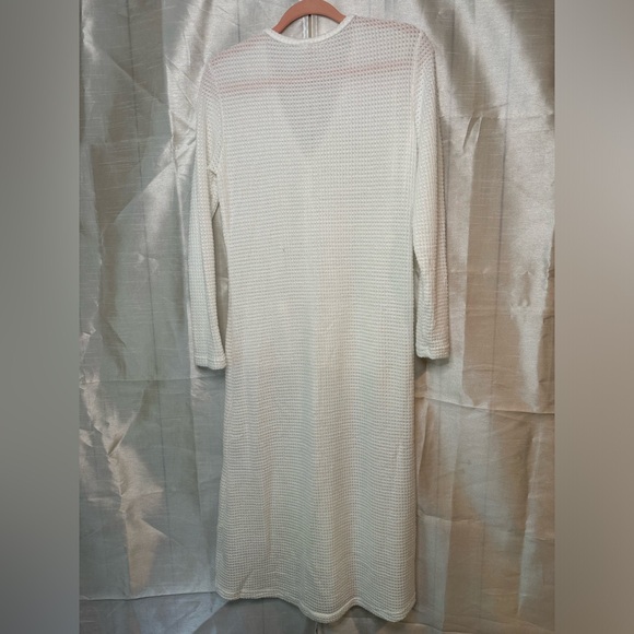 Longline Ivory Button Down Cardigan - Picture 7 of 11